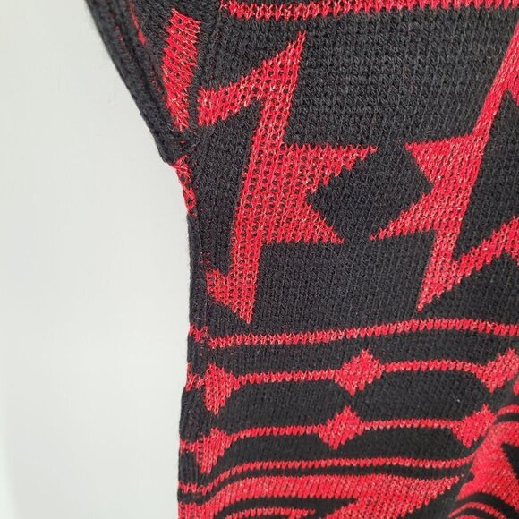 Ellen d kollection womens large red black fair isle sweater acrylic pullover - Picture 4 of 8